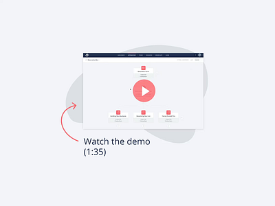 Mid-page demo video demo video marketing design