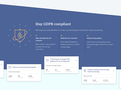 GDPR compliance gdpr landing page marketing design