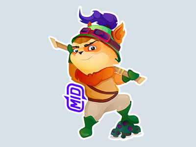 Teemo sticker character game games graphics league of legends lol sticker stickers teemo vector yordle