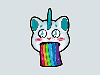 stickers cat-unicorn (unicat) cat sticker stickers unicorn