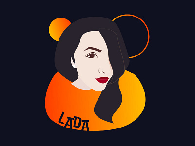 Lada avatar portrait vector