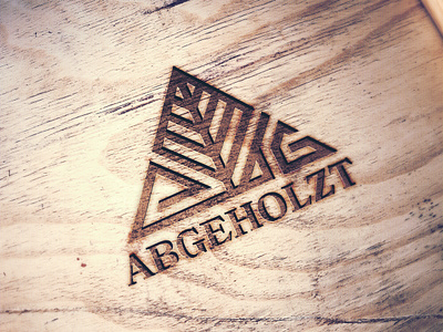 Abgeholzt Mockup branding design logo