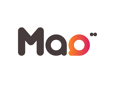 Logo for the world's fastest pizza delivery "Mao" branding design illustration logo