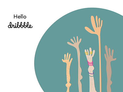 Hello Dribble! design illustration vector