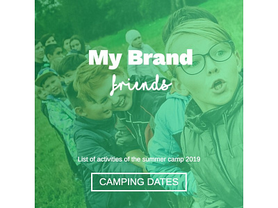 Camp Editable Banner art banner banners camp camping color dates design friends photo summer