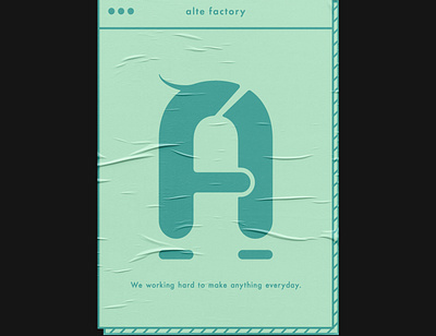 graphic work for alte factory adobe app branding design flatdesign illustration illustrator logo pattern photoshop poster