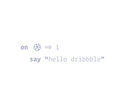 Hello Dribbble! clean code hello hello dribbble hello world