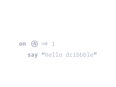 Hello Dribbble!