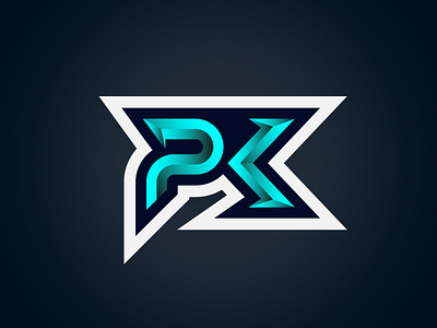 PK Initals logo design branding design gaming illustrator initials logo logo design texture vector