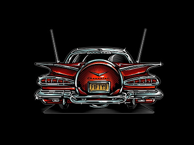 Impala 1959 digitalart ilustration impala1961 impalacar vector vectordirector
