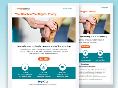 Email design template #5 design email health product promotion