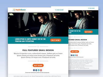 Email design template #6 design email health product promotion template