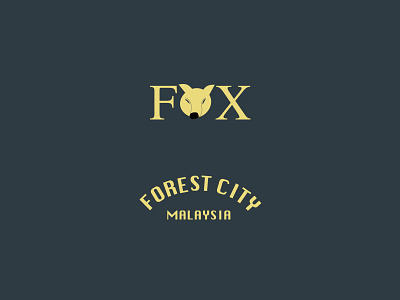 Logo for Fox and Forest City - Malaysia art design forest city malaysia fox logo sharp wood