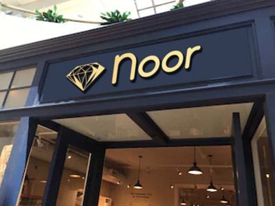 Noor branding logo noor sigboard