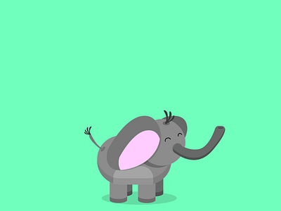 Lil elefant character cute illustration vector