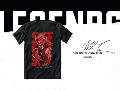 Shop Fighter. Brand identity boxing brand design branding design fight fighter grunge identity illustration mike tyson sport