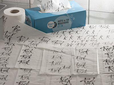 calligraphy in toilet paper calligraphy typography