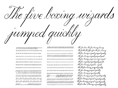 Copperplate calligraphy typography