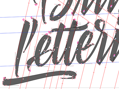vectors in robofont calligraphy typography