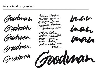 Benny Goodman version4 lettering