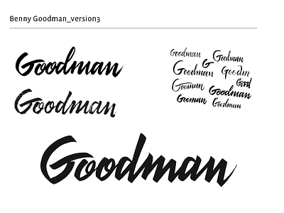 Benny Goodman version4 calligraphy drawing lettering