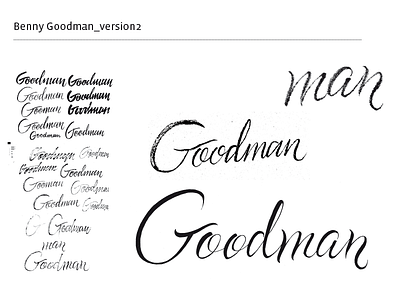 Benny Goodman version3 calligraphy drawing lettering