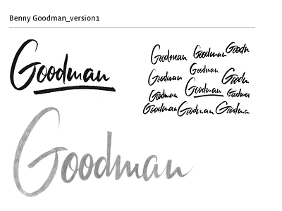 Benny Goodman version1 calligraphy drawing lettering