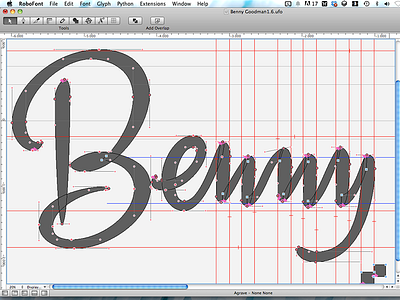 Benny Goodman Vectorizing calligraphy drawing lettering
