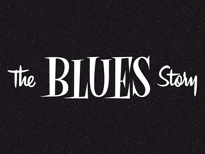 Blues black calligraphy drawing lettering typography