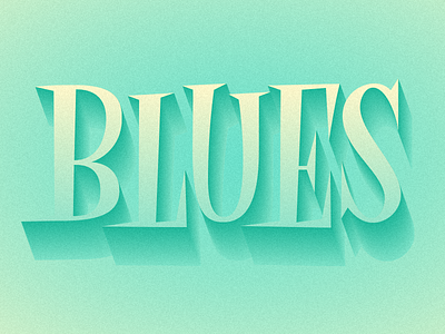 Blues green calligraphy drawing lettering typography
