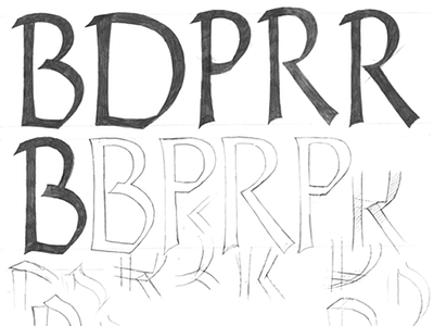 Praetor Sketch Thinking drawing font type design typography