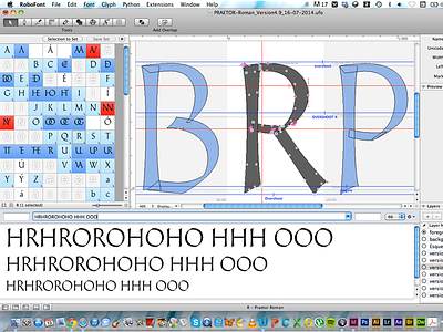 Praetor Spacing drawing font type design type@cooper typography