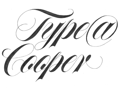 Type Cooper calligraphy drawing lettering type@cooper typography
