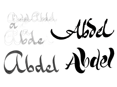 Abdel Sketch drawing lettering typography