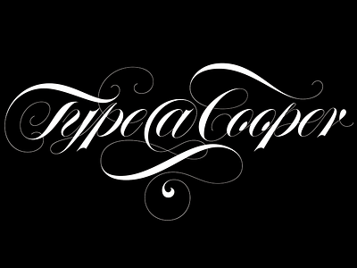 Type@Cooper Final calligraphy lettering type@cooper typography vector