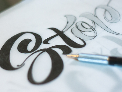 starting the final drawing calligraphy drawing lettering typography