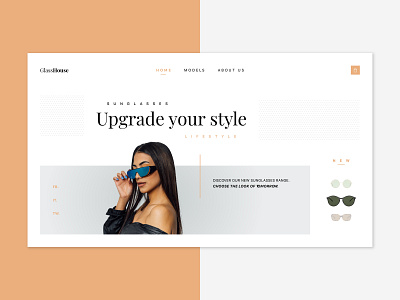 GlassHouse 🕶| Concept store branding design julien hardy minimal minimalist photoshop simple typography ui ux web webdesign webpage website