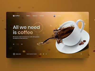 Coffee branding design interface ui ux web website website design