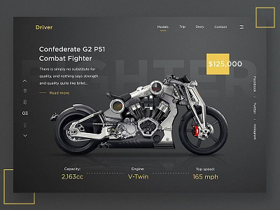 Driver design driver fighter ui ux web webdesign