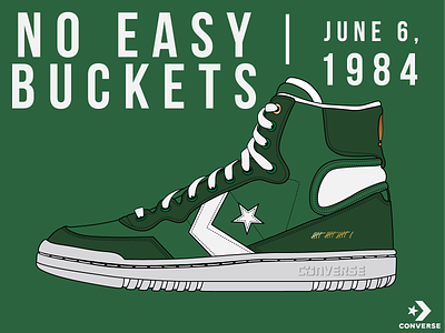 No Easy Buckets ad advertisement concept converse illustration shoe sneaker vector