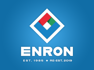 Enron Corp. business concept design enron houston logo oil paul rand scandal