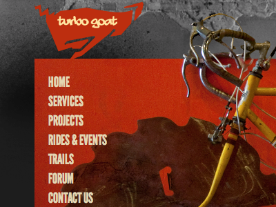 Turbogoat Bike Shop typography ui web design