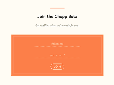 Chopp Beta Form form