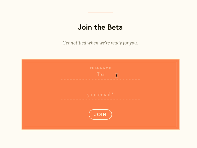 Chopp Beta Form (GIF) functional js animated form