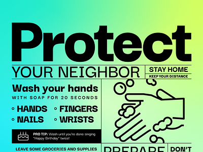 Protect Your Neighbor design dribbbleweeklywarmup flat illustration minimal typography vector