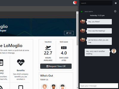 iManage: Internal Chat