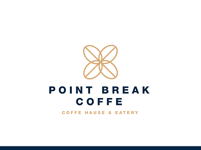 Point break coffe adobe ilustrator brand coffe color logo