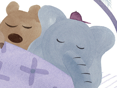 The Wrong Side of the Bed (sleeping) animals bear childrens books elephant illustration sleep