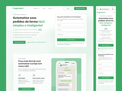 Landing Page (ComprAqui) compraqui design green landing page lp