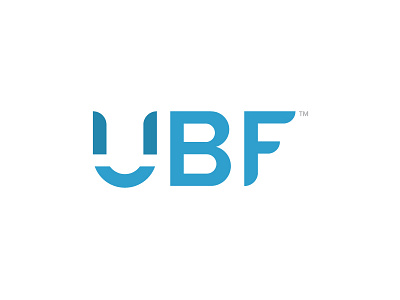 UBF Logo branding consulting custom identity logo type ubf